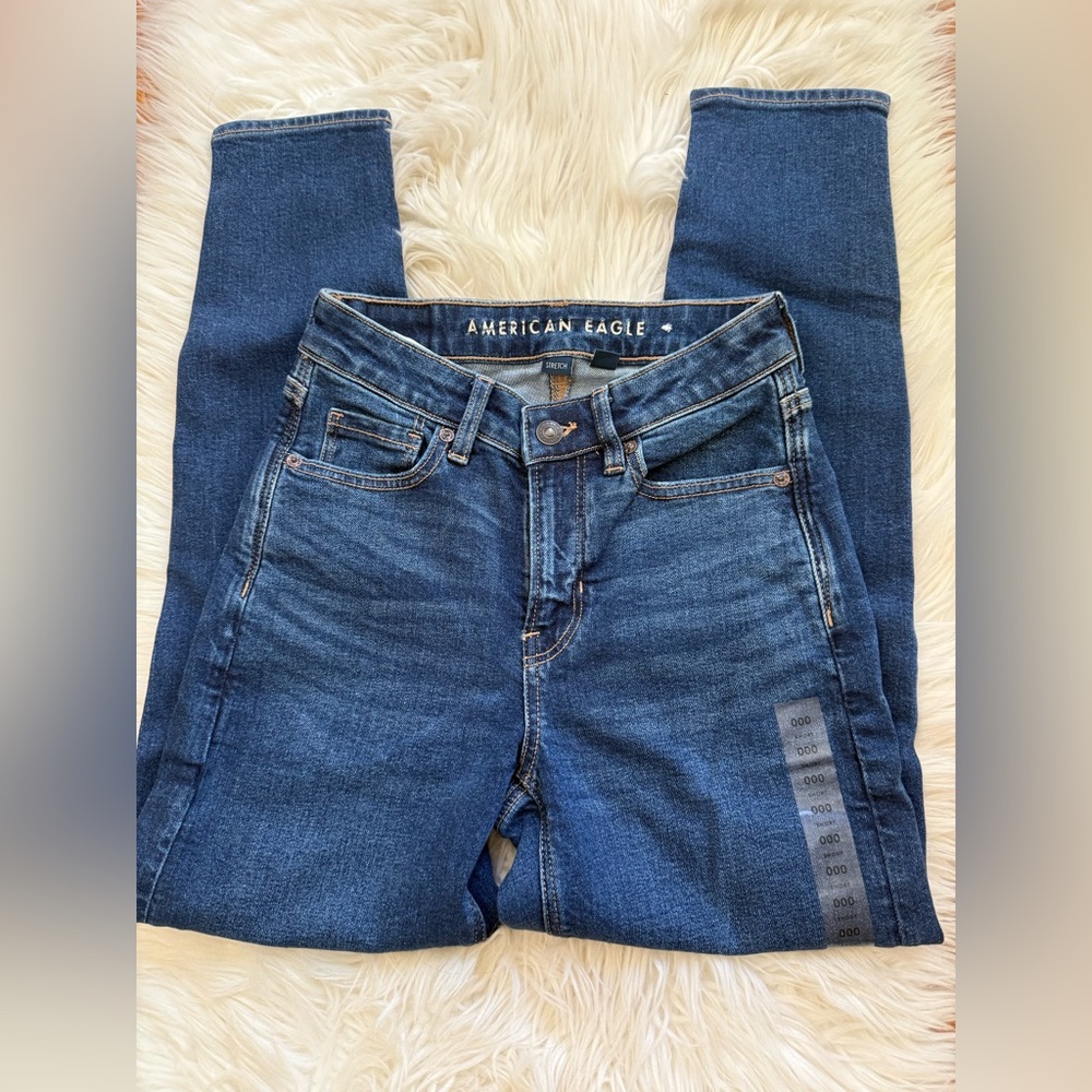 American Eagle Outfitters Women's Dark Blue Skinny Jeans
